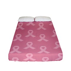 Pink Ribbon - Breast Cancer Awareness Month Fitted Sheet (full/ Double Size) by Valentinaart