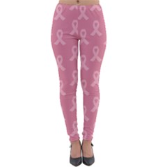 Pink Ribbon - Breast Cancer Awareness Month Lightweight Velour Leggings by Valentinaart