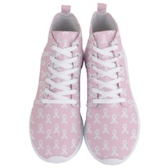 Pink Ribbon - Breast Cancer Awareness Month Men s Lightweight High Top Sneakers by Valentinaart