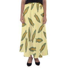 Corn Pattern Flared Maxi Skirt by Valentinaart