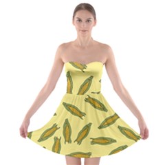 Corn Pattern Strapless Bra Top Dress by Valentinaart