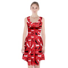 Red Racerback Midi Dress by HASHHAB