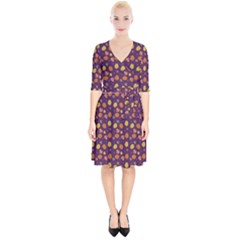 Autumn Leaves Wrap Up Cocktail Dress by greenthanet