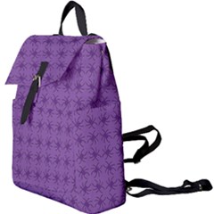 Pattern Spiders Purple And Black Halloween Gothic Modern Buckle Everyday Backpack by genx