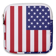 Us Flag Stars And Stripes Maga Mini Square Pouch by snek