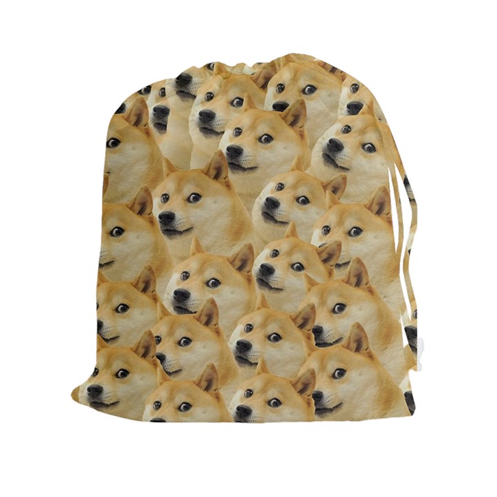 Doge meme Doggo Kekistan Funny Pattern Drawstring Pouch (XXL)