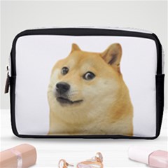 White Doge Meme Alone13k Cowcowshirt Black 15 10 10 100 Make Up Pouch (medium) by snek