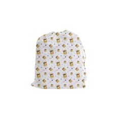 Doge Much Thug Wow Pattern Funny Kekistan Meme Dog White Drawstring Pouch (small) by snek