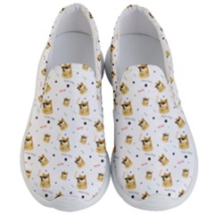 Doge Much Thug Wow Pattern Funny Kekistan Meme Dog White Men s Lightweight Slip Ons by snek