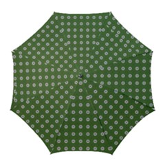 Logo Kekistan Pattern Elegant With Lines On Green Background Golf Umbrellas by snek