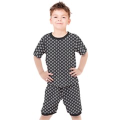 Logo Kek Pattern Black And White Kekistan Black Background Kid s Set by snek