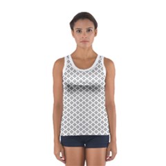 Logo Kek Pattern Black And White Kekistan White Background Sport Tank Top  by snek