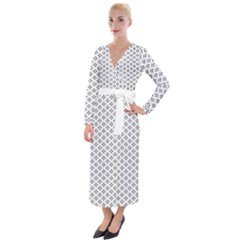 Logo Kek Pattern Black And White Kekistan White Background Velvet Maxi Wrap Dress by snek