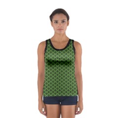 Logo Kek Pattern Black And Kekistan Green Background Sport Tank Top  by snek