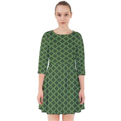 Logo Kek Pattern Black And Kekistan Green Background Smock Dress by snek