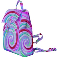 Groovy Abstract Red Swirl On Purple And Pink Buckle Everyday Backpack by myrubiogarden