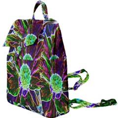 Abstract Garden Peony In Black And Blue Buckle Everyday Backpack by myrubiogarden