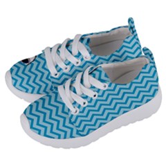 Chevron Shark Pattern Kids  Lightweight Sports Shoes by emilyzragz