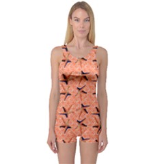 Starfish And Sea Shells One Piece Boyleg Swimsuit by Seashineswimwear