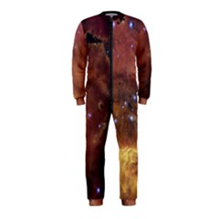 Cosmic Astronomy Sky With Stars Orange Brown And Yellow Onepiece Jumpsuit (kids) by genx