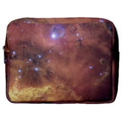 Cosmic Astronomy Sky With Stars Orange Brown And Yellow Make Up Pouch (large) by genx