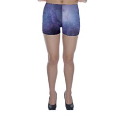 Orion Nebula Pastel Violet Purple Turquoise Blue Star Formation Skinny Shorts by genx