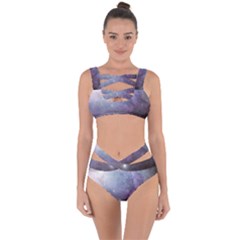 Orion Nebula Pastel Violet Purple Turquoise Blue Star Formation Bandaged Up Bikini Set  by genx