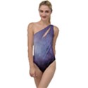 Orion Nebula pastel violet purple turquoise blue star formation To One Side Swimsuit View1