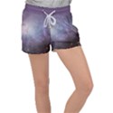 Orion Nebula pastel violet purple turquoise blue star formation Women s Velour Lounge Shorts View1