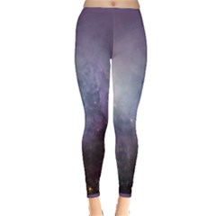 Orion Nebula Pastel Violet Purple Turquoise Blue Star Formation Inside Out Leggings by genx