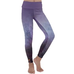 Orion Nebula Pastel Violet Purple Turquoise Blue Star Formation Kids  Lightweight Velour Classic Yoga Leggings by genx