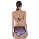 Lagoon Nebula Interstellar Cloud Pastel pink, turquoise and yellow stars Cut-Out One Piece Swimsuit View2