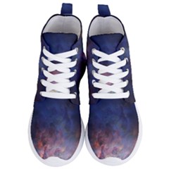 Lagoon Nebula Interstellar Cloud Pastel Pink, Turquoise And Yellow Stars Women s Lightweight High Top Sneakers by genx