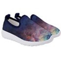 Lagoon Nebula Interstellar Cloud Pastel pink, turquoise and yellow stars Kids  Slip On Sneakers View3