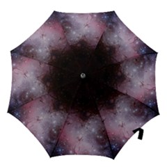 Eagle Nebula Wine Pink And Purple Pastel Stars Astronomy Hook Handle Umbrellas (large) by genx