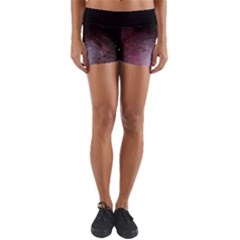 Eagle Nebula Wine Pink And Purple Pastel Stars Astronomy Yoga Shorts by genx