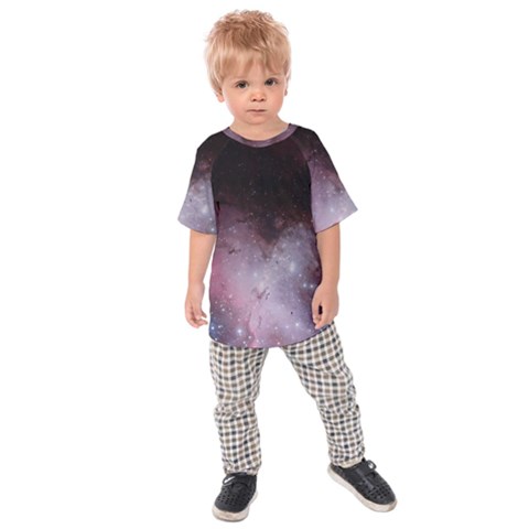 Eagle Nebula Wine Pink And Purple Pastel Stars Astronomy Kids Raglan Tee by genx