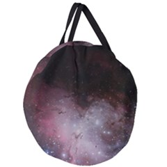 Eagle Nebula Wine Pink And Purple Pastel Stars Astronomy Giant Round Zipper Tote by genx