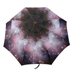 Eagle Nebula Wine Pink And Purple Pastel Stars Astronomy Folding Umbrellas by genx