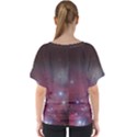 Christmas Tree cluster red stars nebula constellation Astronomy V-Neck Dolman Drape Top View2