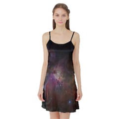 Orion Nebula Star Formation Orange Pink Brown Pastel Constellation Astronomy Satin Night Slip by genx