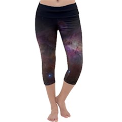 Orion Nebula Star Formation Orange Pink Brown Pastel Constellation Astronomy Capri Yoga Leggings by genx