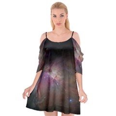 Orion Nebula Star Formation Orange Pink Brown Pastel Constellation Astronomy Cutout Spaghetti Strap Chiffon Dress by genx