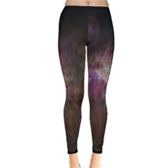 Orion Nebula Star Formation Orange Pink Brown Pastel Constellation Astronomy Inside Out Leggings by genx