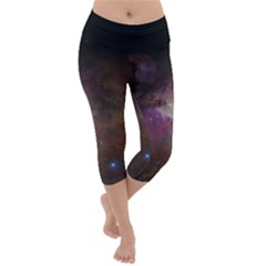 Orion Nebula Star Formation Orange Pink Brown Pastel Constellation Astronomy Lightweight Velour Capri Yoga Leggings by genx