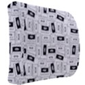 Tape Cassette 80s Retro GenX Pattern black and White Back Support Cushion View2