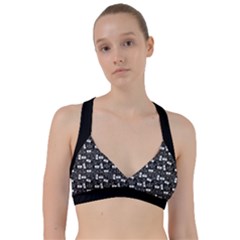 Tape Cassette 80s Retro Genx Pattern Black And White Sweetheart Sports Bra by genx