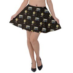 Explorer  Velvet Skater Skirt by greenthanet