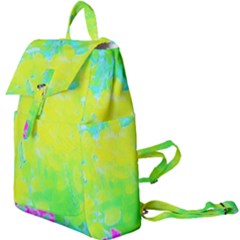 Fluorescent Yellow And Pink Abstract Garden Foliage Buckle Everyday Backpack by myrubiogarden