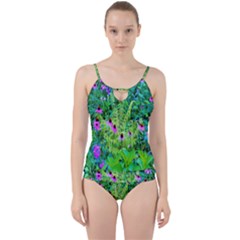 Purple Coneflower Garden With Tiger Eye Tree Cut Out Top Tankini Set by myrubiogarden